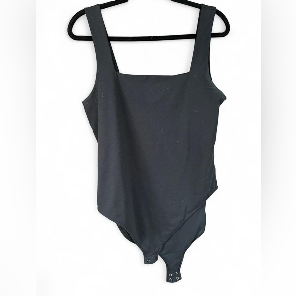 Old Navy Square Neck Tank Top Black Bodysuit Size XL